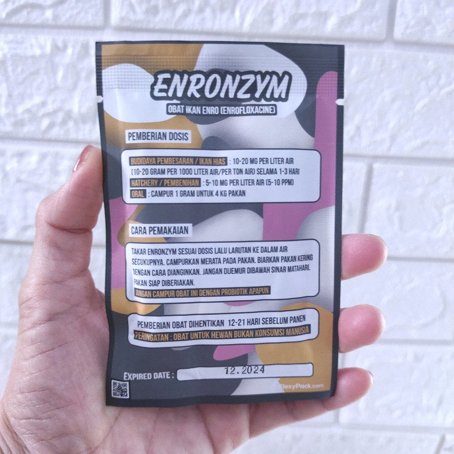 Obat ikan enro merk ENRONZYM enrofloxacine enrofloksasin infeksi bakteri