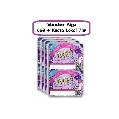 Voucher Axis 6gb + kuota lokal 7hr