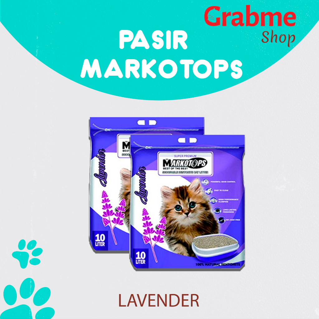 MARKOTOPS 10L Pasir kucing gumpal wangi  ( GRAB GOSEND )