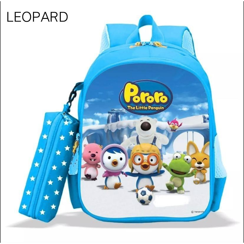 Tas Sekolah Penguin Kecil Pororo Tas Sekolah Anak Kecil Bayi Laki-laki Sekolah Pororo Mochila Infantil Lucu Anak Kartun