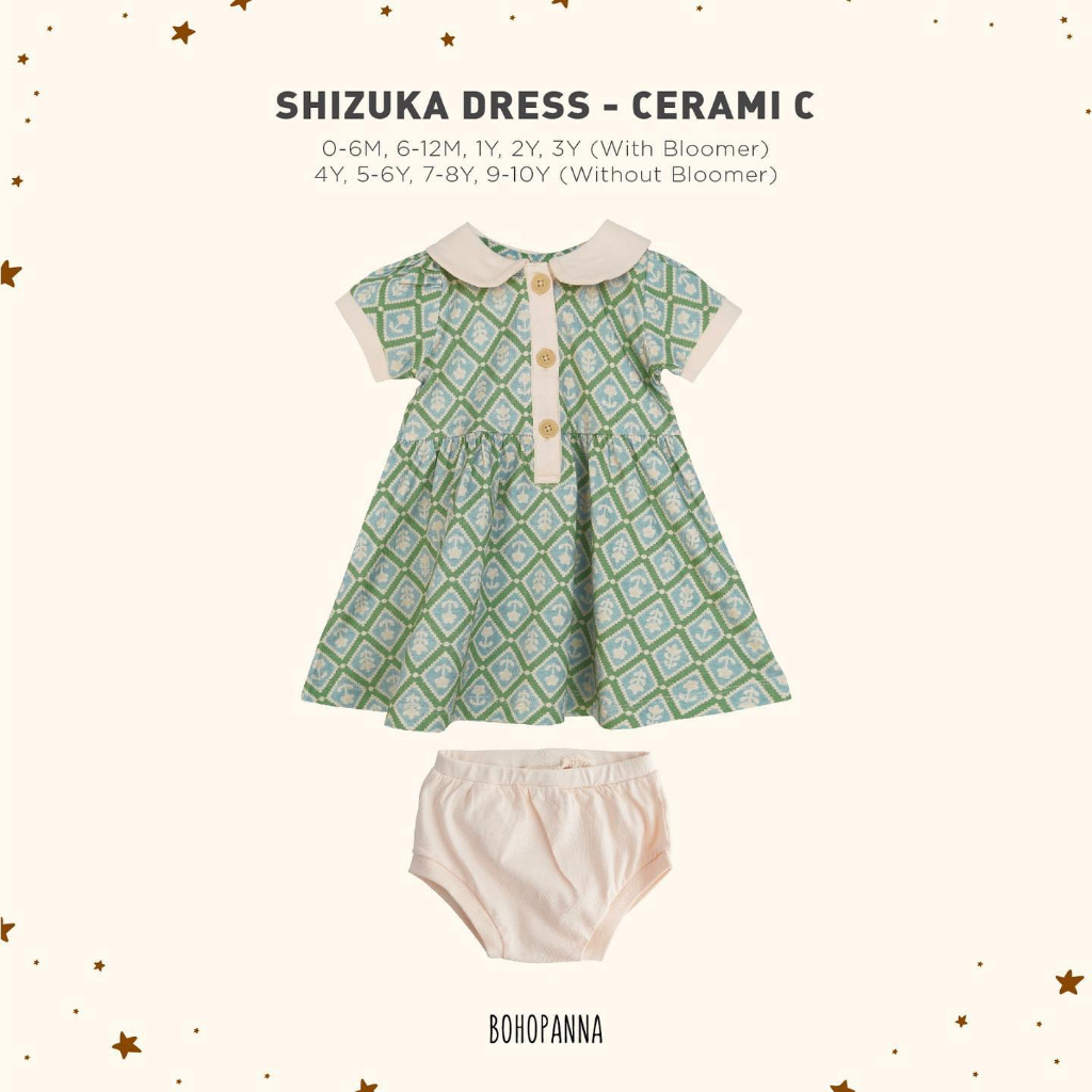 BOHOPANNA|BOHOPANNA SHIZUKA DRESS|DRESS ANAK PEREMPUAN USIA