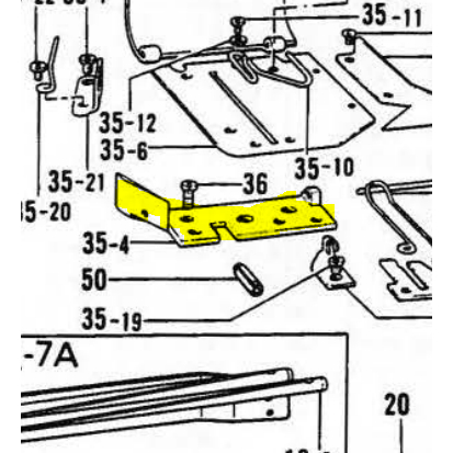 Lower Thread Take-Up Lever Frame 105284001 Ori Taiwan Mesin Jahit Make Up YX-926 / B-926