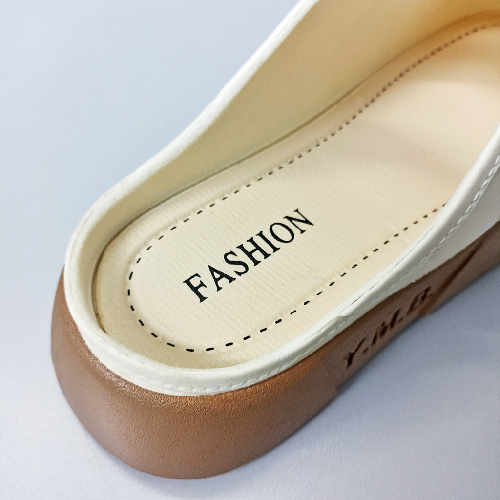 Sepatu Sandal Slop Wanita Model Gesper Bunga Style Fashion Kasual Flat Shoes Women Satu7an SPT-66