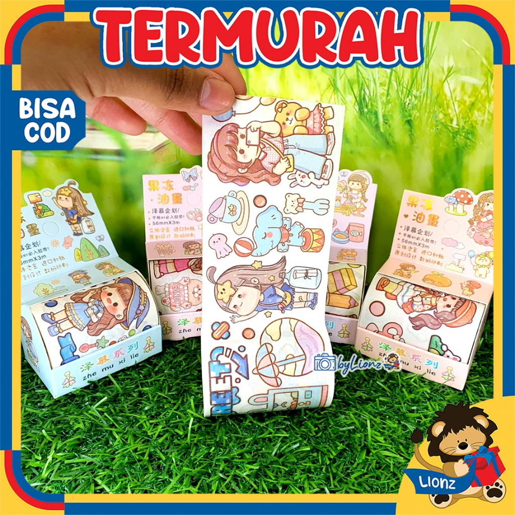 Mainan Stiker Roll Karakter Lucu