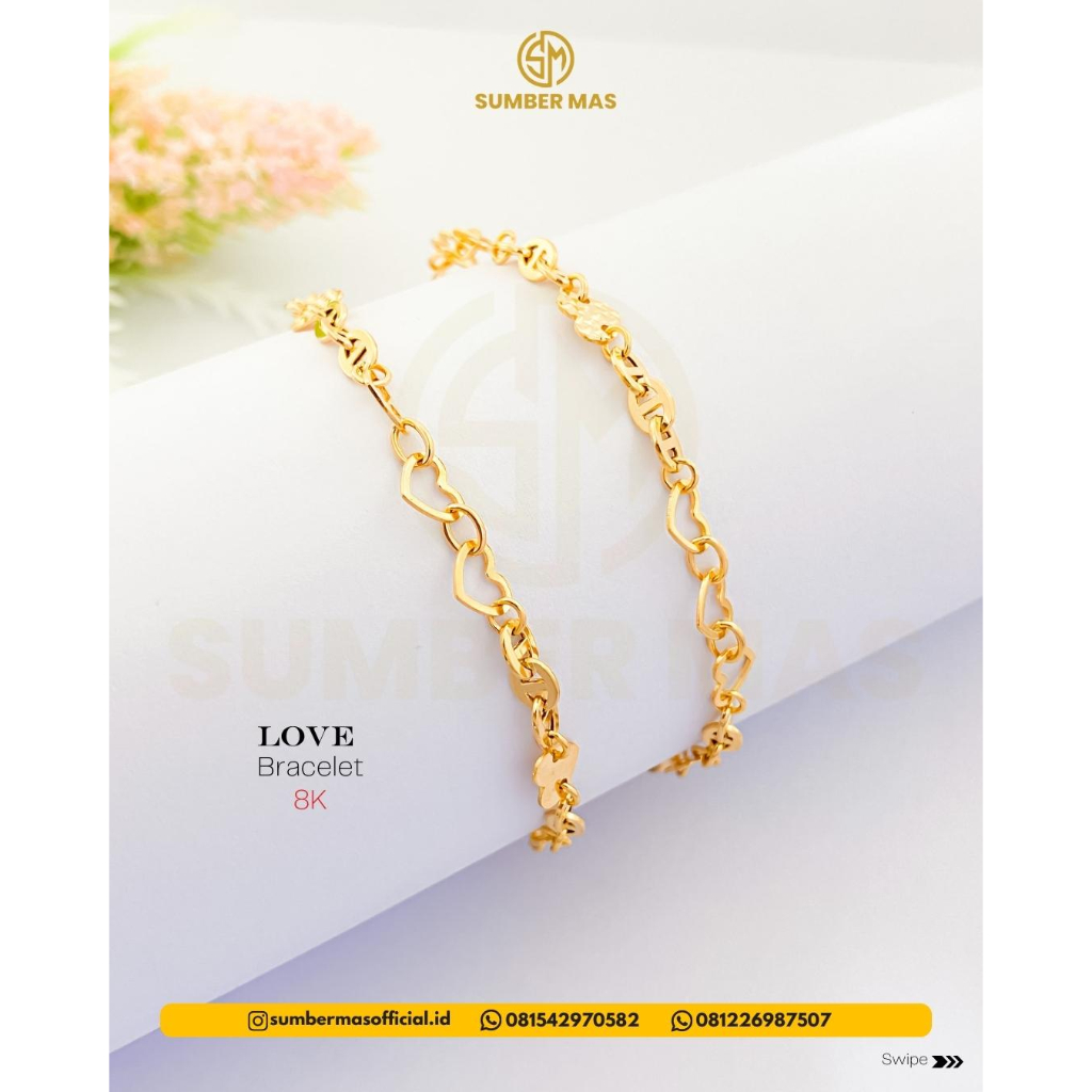 GELANG RANTE LOVE VARIASI FASHION 8K - SUMBER MAS