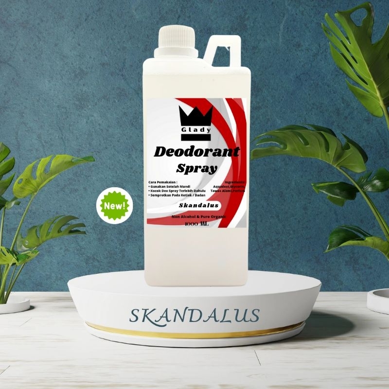 DEODORANT TAWAS GLADY 1 LITER / DEODORAN SPRAY NON ALKOHOL / AMPUH MENGHILANGKAN BAU KETIAK