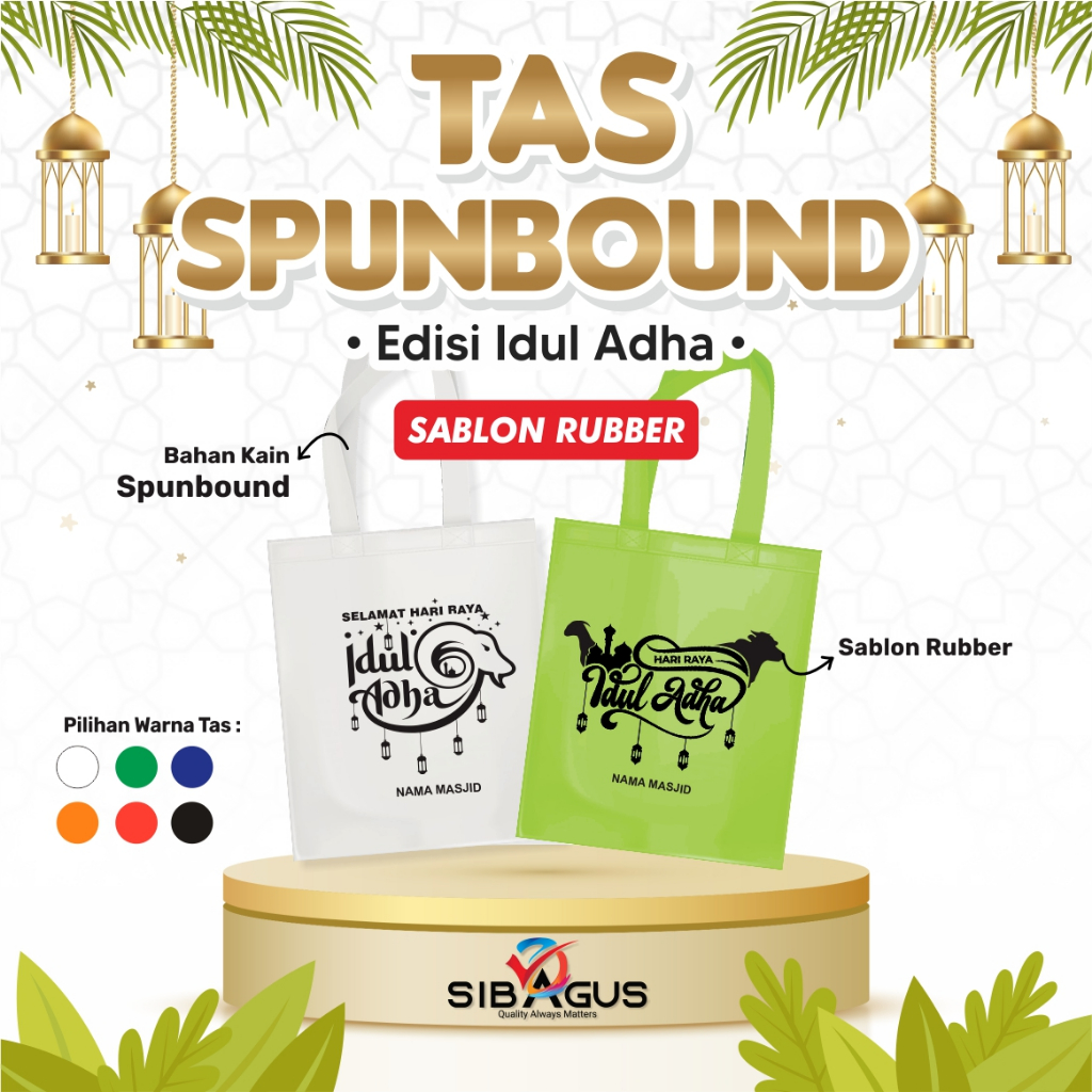 Tas Spunbound Edisi Idul Adha Sablon Rubber