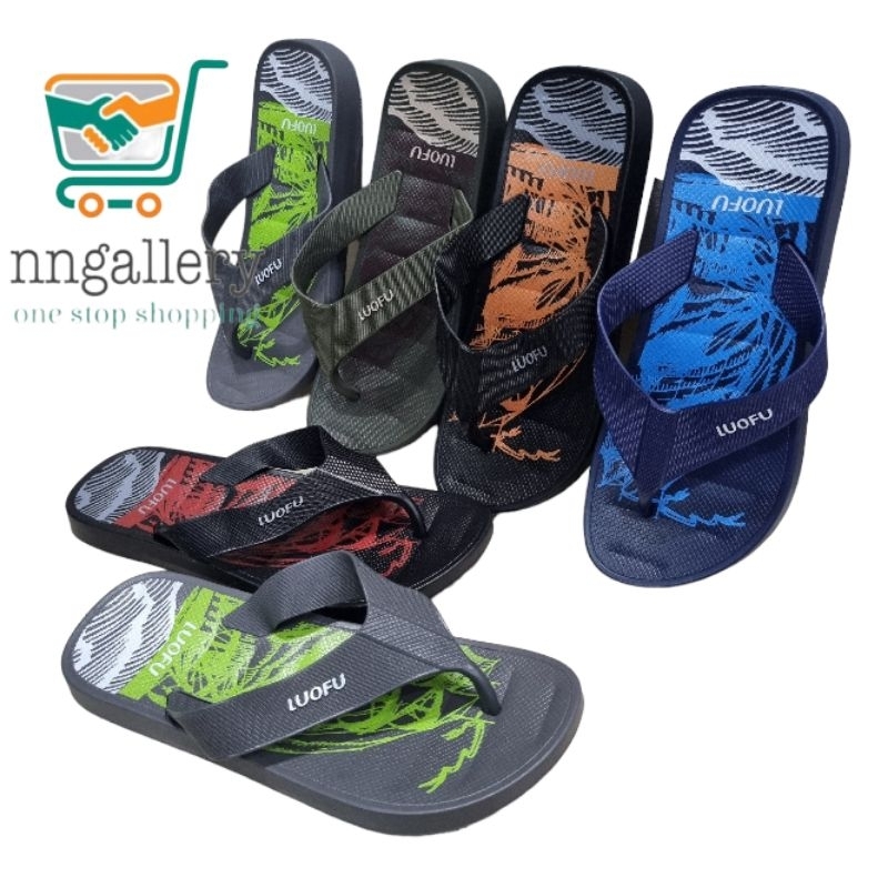 LUOFU 1189 B05 SANDAL JEPIT PRIA/SENDAL LAKI LAKI SIZE 40-44 ORIGINAL
