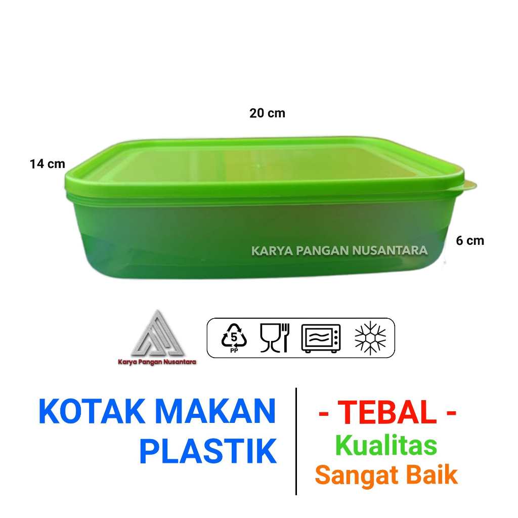 KOTAK MAKAN PLASTIK 900 ML WARNA FOOD CONTAINER BOX PLASTIK MAKANAN