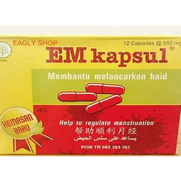 Em Kapsul isi 12 kapsul - Obat Pelancar haid