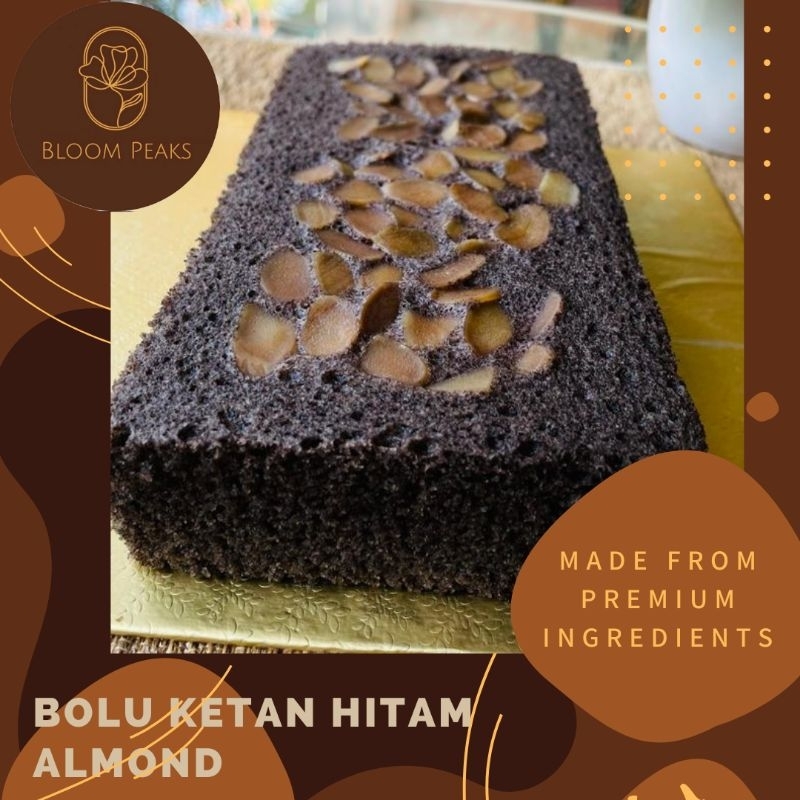 

Bolu Ketan Hitam Topping Almond Gluten Free Cake