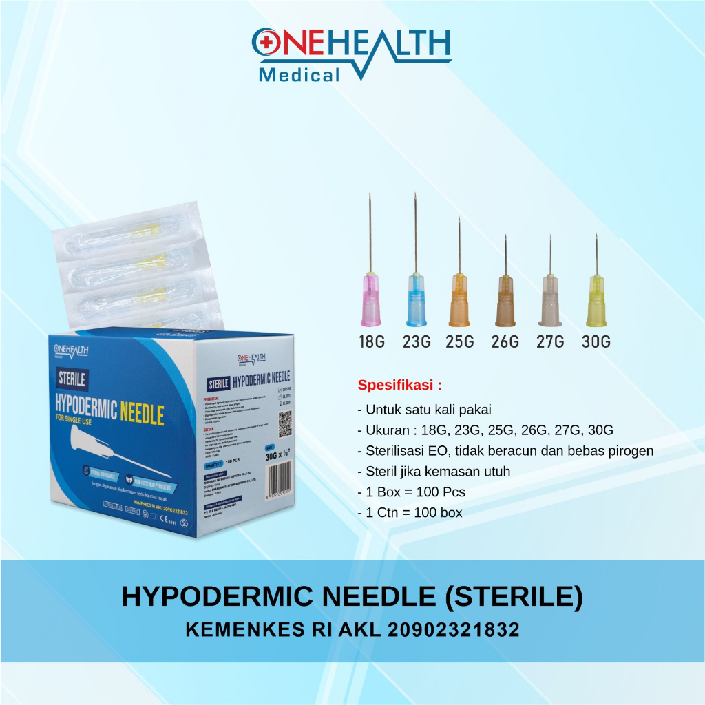 Disposable Neddle One Med 21,22,23,24,25,26,27