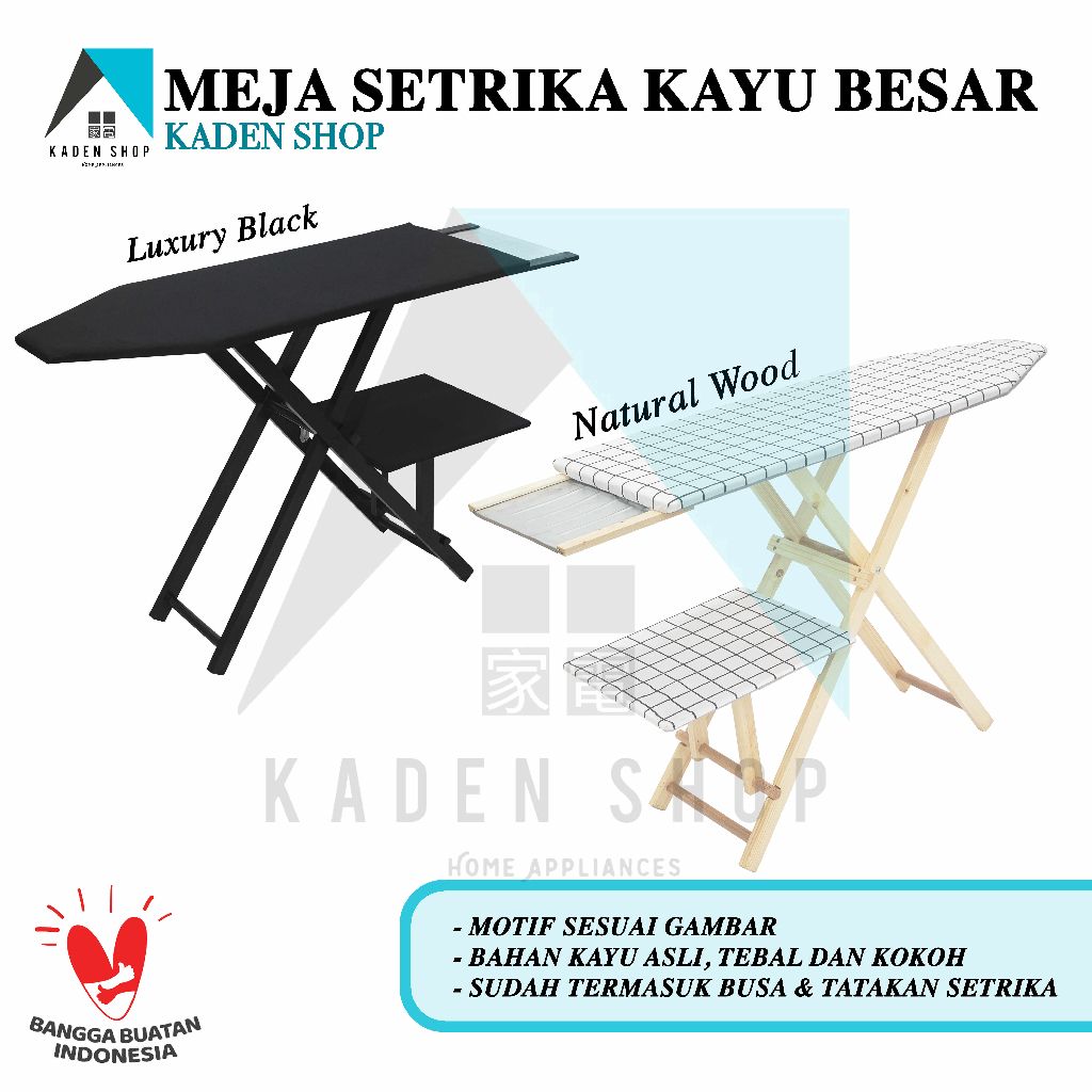 Meja Setrika kayu besar