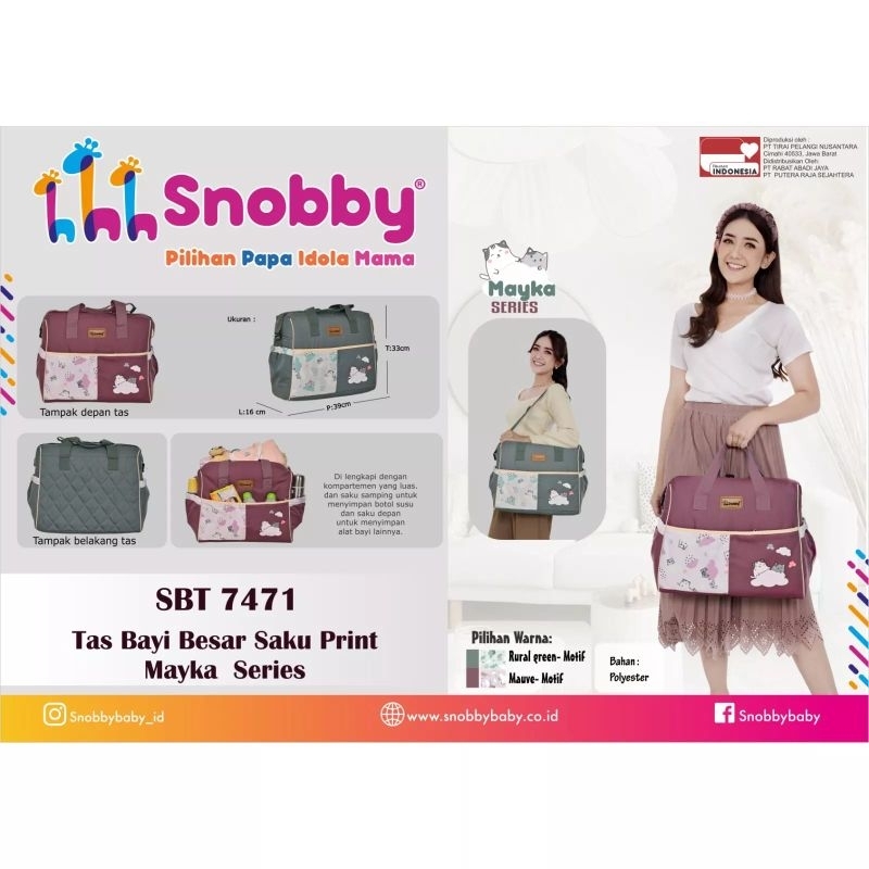 Snobby Tas Bayi Besar Saku Print Mayka Series