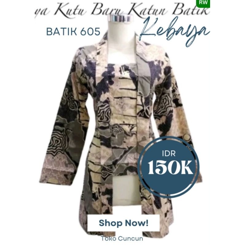 Kebaya Kutu baru Batik 606 Kebaya modern Kebaya Modern