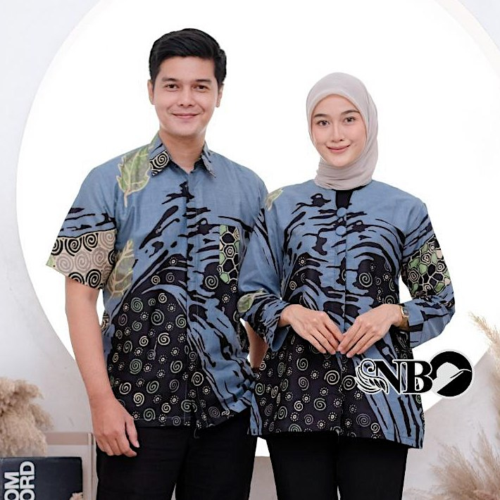 Batik Couple Modern Atasan Blouse Batik Kerja Kantor Wanita Seragam Batik M L XL XXL