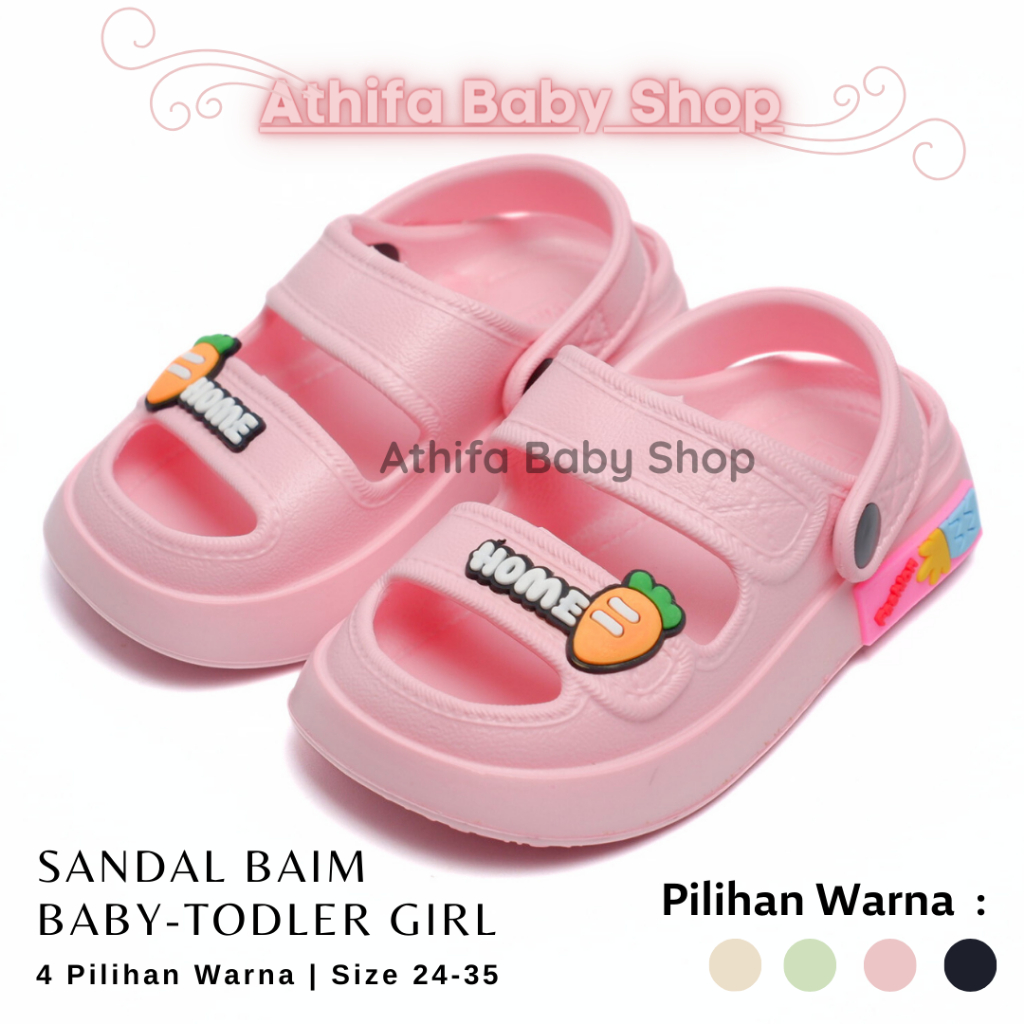 Sandal Slop Anak Perempuan Balita Tali Belakang Usia 3 4 5 6 7 Tahun Tanggung Sendal Baim Spon Gunung Balita Cewek 077