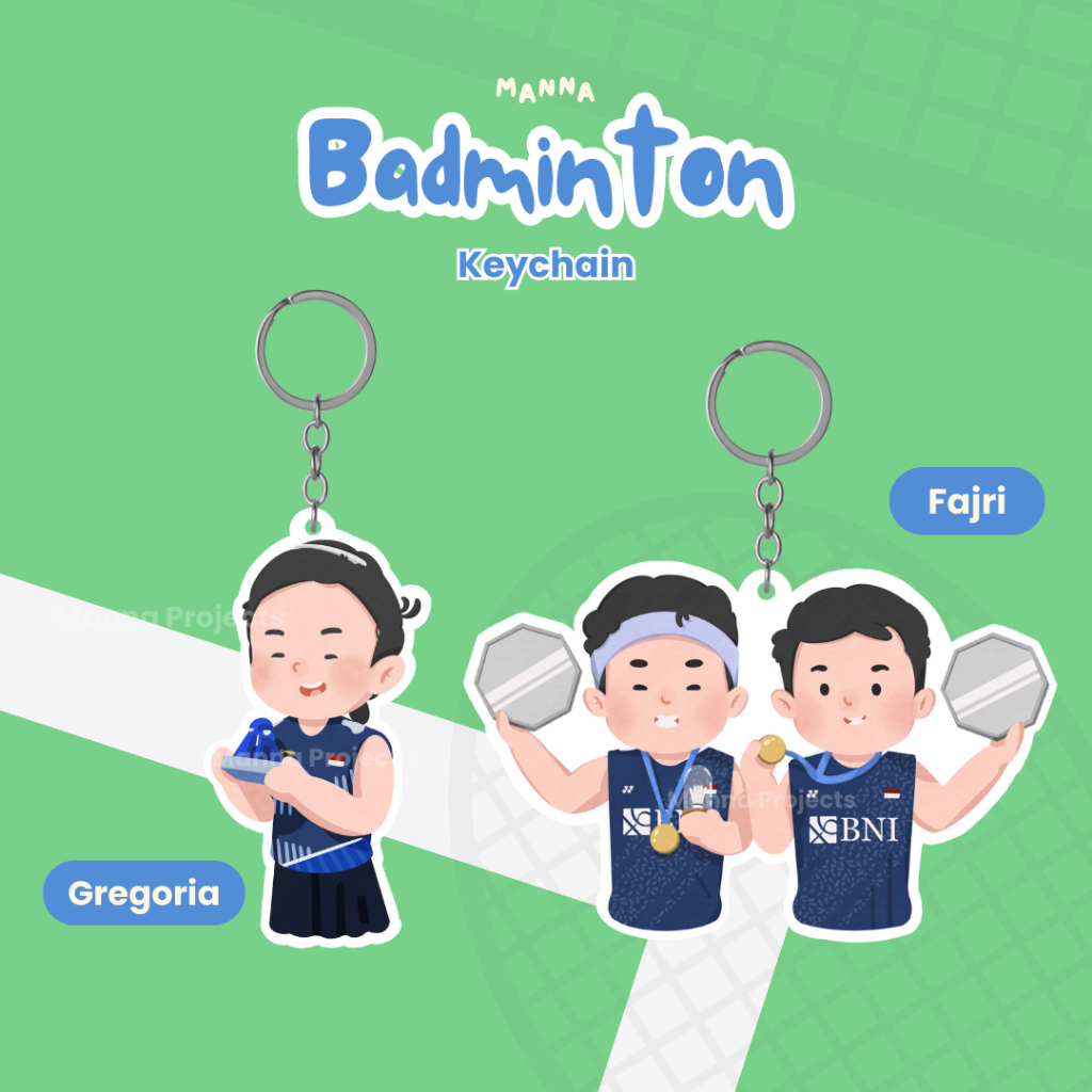 Badminton Players Keychain (Part 1) / Atlet Bulutangkis / Gregoria Mariska Fajar Alfian Rian Ardiant