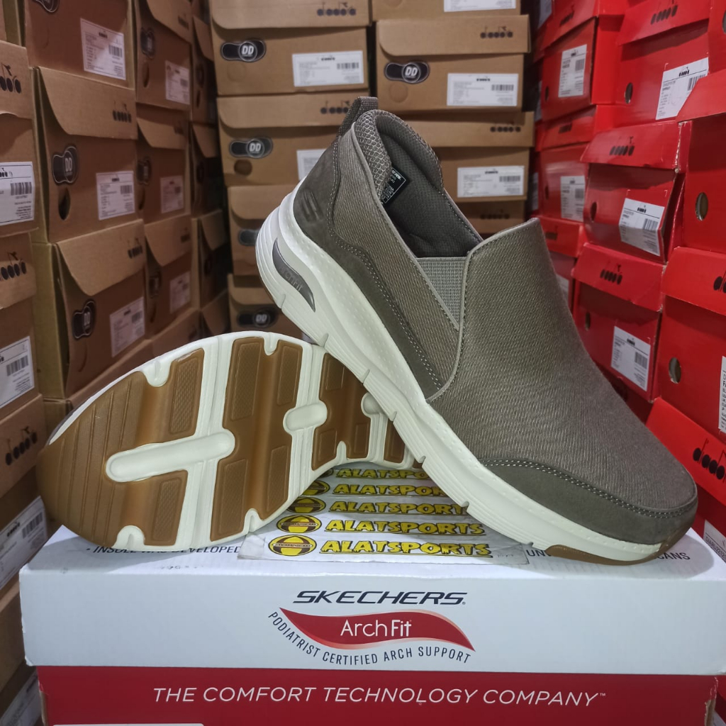 Skechers Arch Fit Leverich 232300 Sepau Slip On Pria ORIGINAL