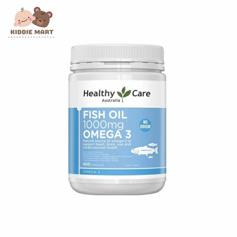 Healthy Care Fish Oil 1000 mg 1000mg Omega 3 Fish Oil 400 Capsules Kapsul