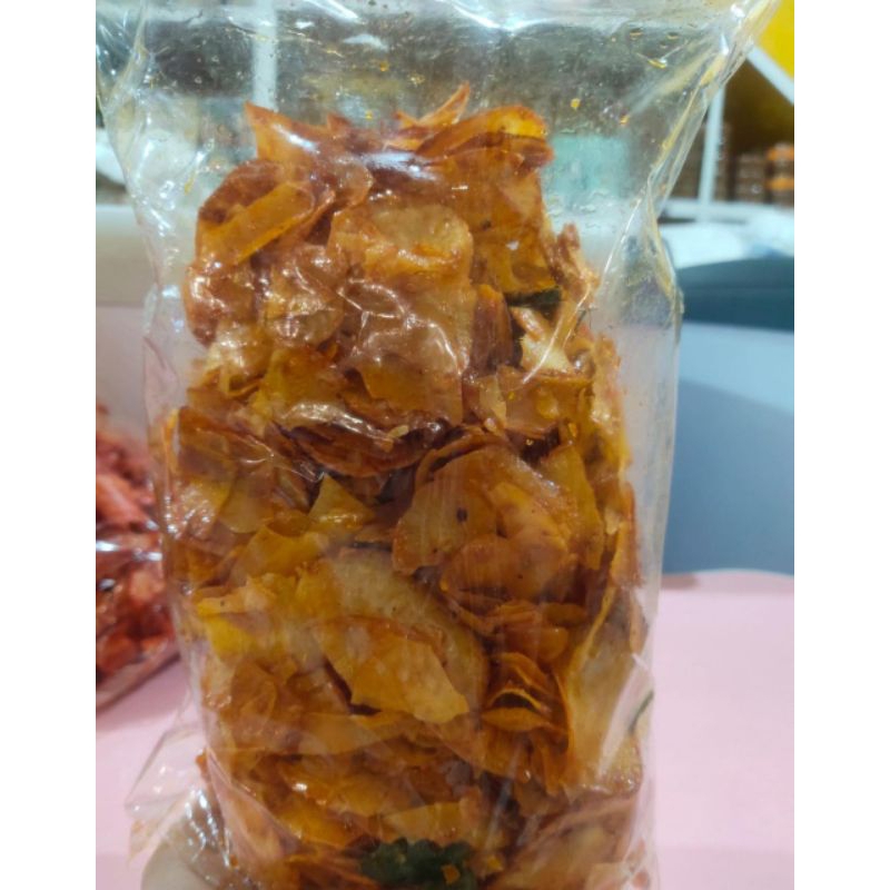 

KERIPIK SINGKONG RASA RUJAK MAKNYOSSS TERMURAH TERENAK 500gram