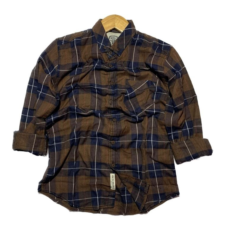 KEMEJA FLANEL JACK BROWN PREMIUM LENGAN PANJANG JB19
