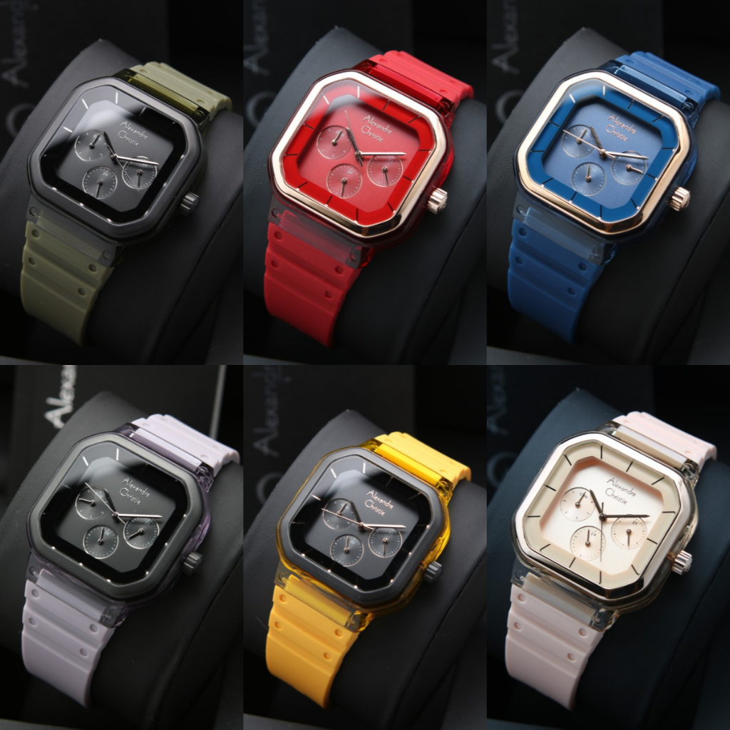 Original Jam Tangan Wanita Alexandre Christie AC 2811 / AC2811 Garansi 1 Tahun Resmi - Tali Rubber