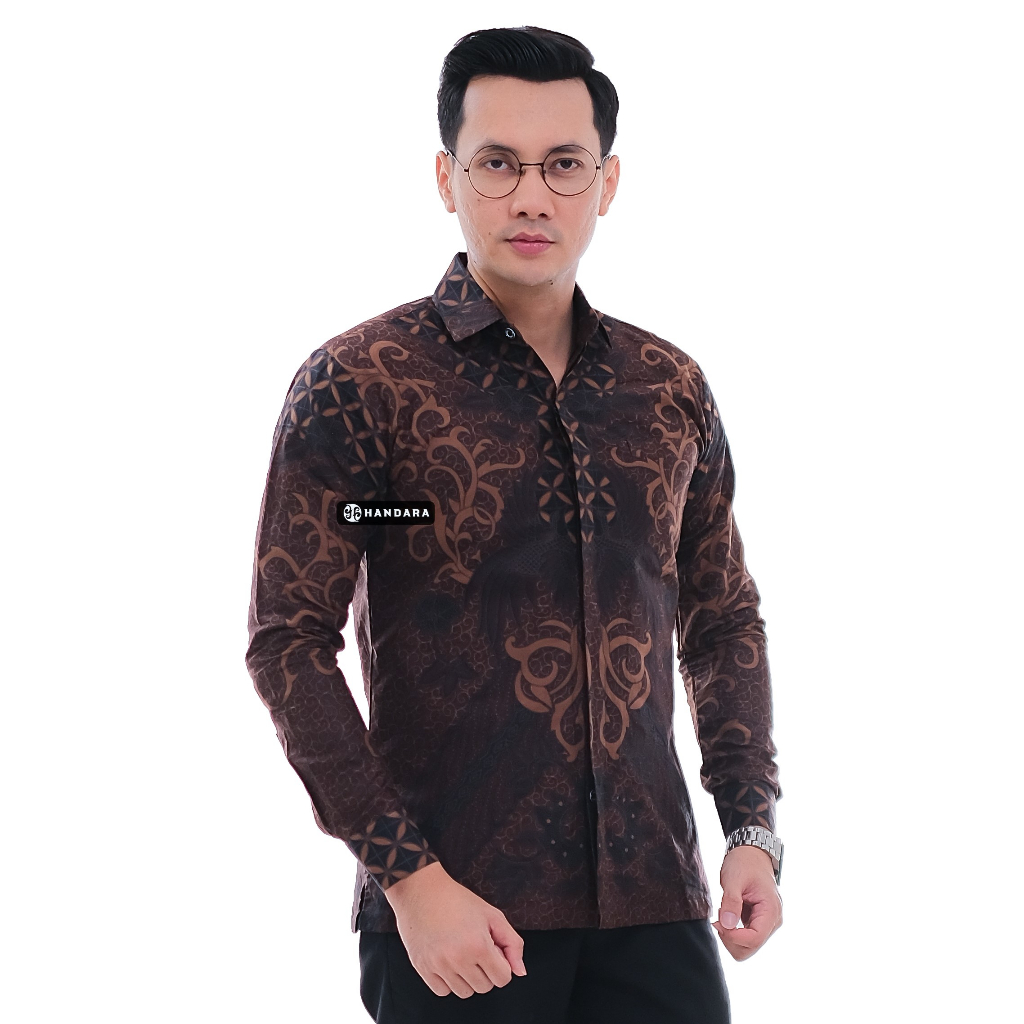 Handara Batik Pria Sidharta Coklat HB-395