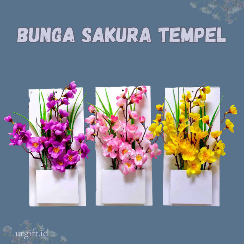 Bunga Sakura Plastik Bunga Pajangan Dinding Bunga Hiasan Rumah Bunga Hias Plastik Bunga Artifisial M
