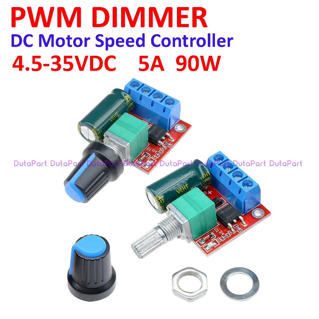 PWM DC 4.5-35V 5A 90W Dimmer Motor Speed Controller Lampu LED Dimer