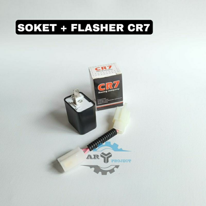 SOKET + FLASHER CR7 SOKET DIODA ANTI EROR VARIO CBR PCX NEW AEROX XMAX CB150 LEXI FREEGO GEAR BEAT
