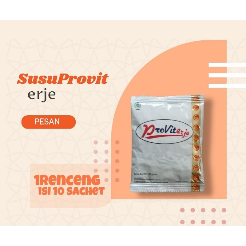 

Susu kambing etawa provit erje/ susu provit plus royal jelly 1 renceng (10 sachet)