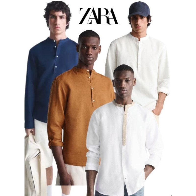Baju Kemeja Pria Zara Shirt Baju Koko - Kemeja Shanghai