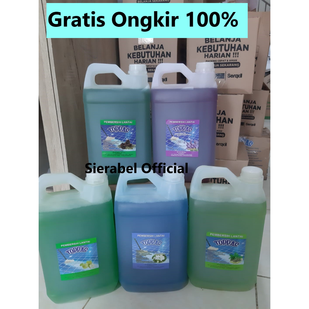 TOPPAS Floor Celaner Pembersih Lantai 5 Liter GOJEK GRAB