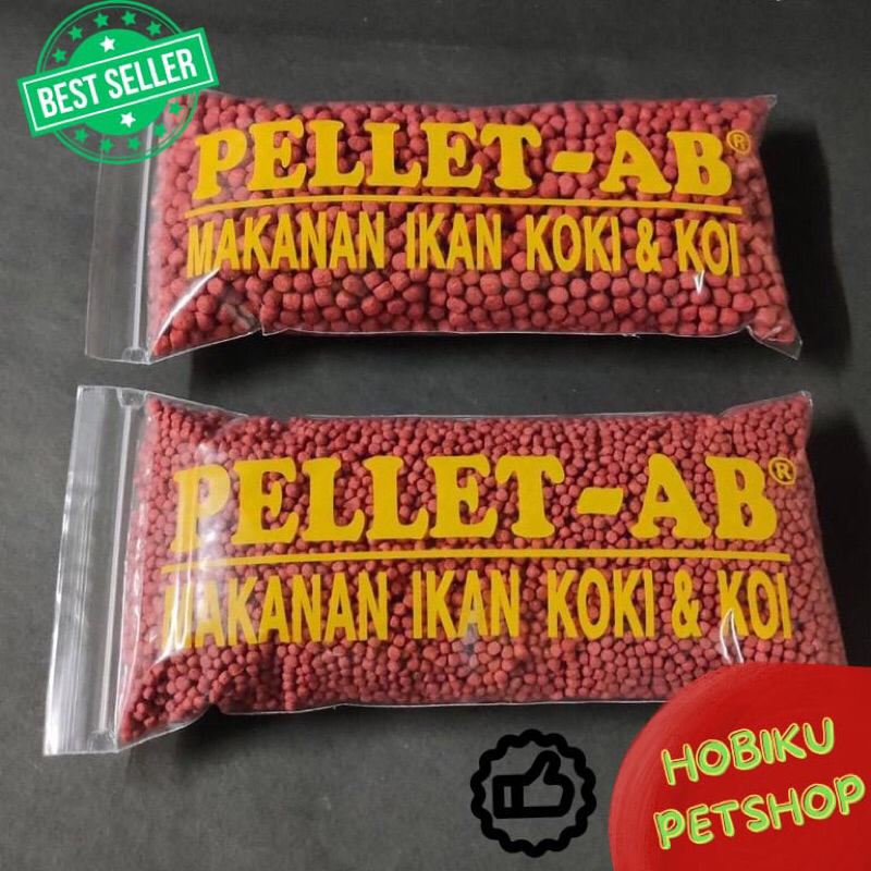 PELET AB PAKAN MAKANAN IKAN KOI AB 2MM &amp; 5MM (Isi 250 gram)