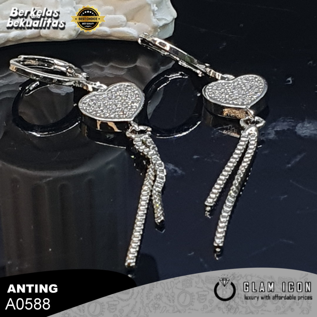 Anting Clip Jurai mata love tabur A0588 ACS