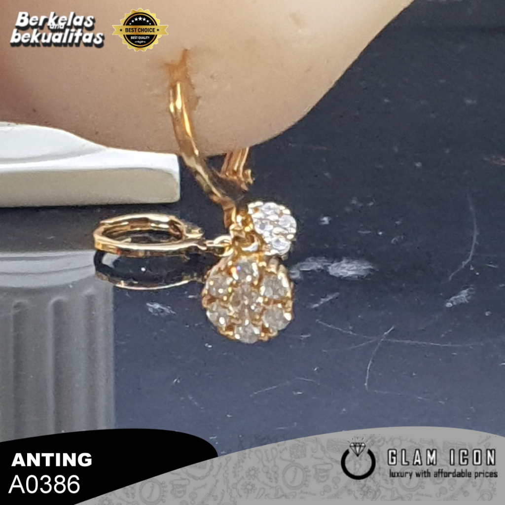 Anting Clip Mata lima lingkar simple A0386 ACG