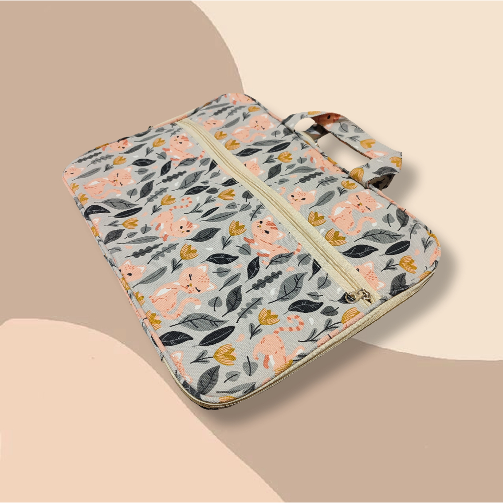 Tas laptop kanvas sleeve jinjing aesthetic korean style 14 Inch model terbaru
