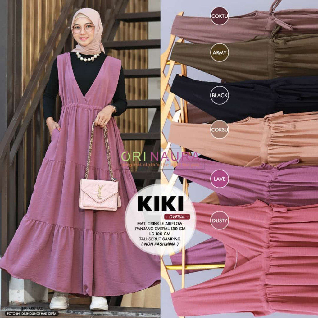 Kiki Overal Mat Crincle Airflow Premium Original Produk By Orinaura