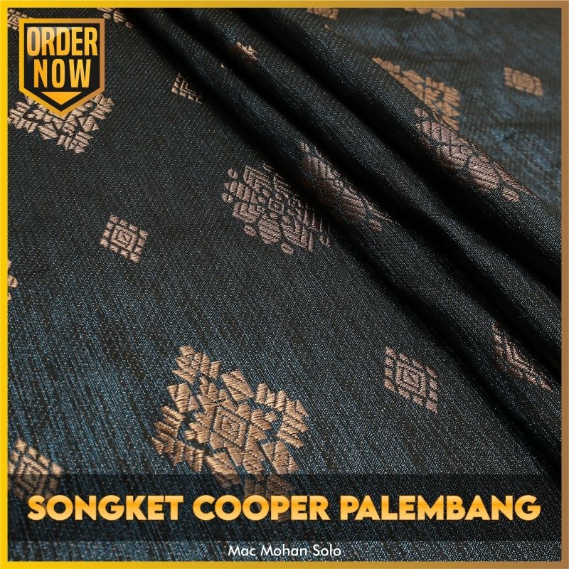 {NEWEST PRODUCT} KAIN PREMIUM SONGKET COOPER  PALEMBANG BORDER COPPER BAHAN SONGKET BORDIR MOTIF TERBARU TERMURAH DAN TERLARIS UNRUK BAWAHAN KEBAYA ROK DRESS GAMIS SELEMPANG KEBAYA PER 0.5M BY MACMOHAN