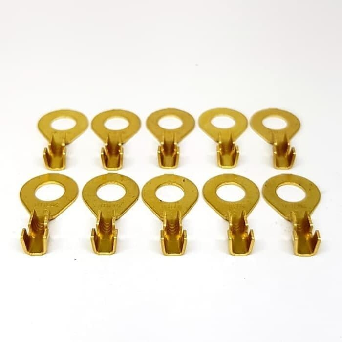 Terminal Utilux Tipe H1863 Ring Baut 10, Terminal Gepeng Ring M6 kunci 10, Ring Massa Diameter 8MM 5mm