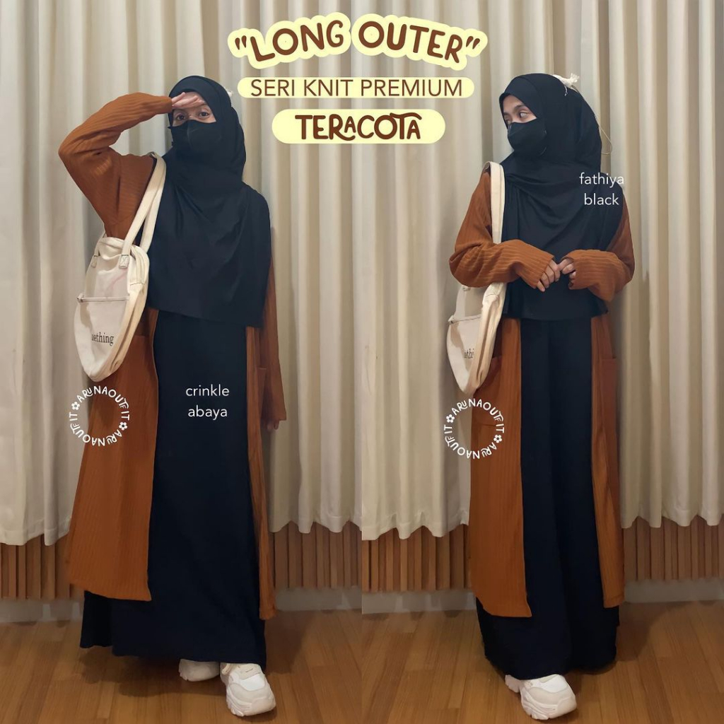 LONG OUTER SERI KNIT PREMIUM BY ARUNAOUTFIT