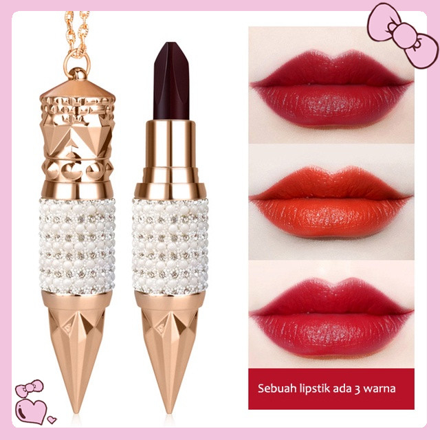YZS Queen Scepter 3 In 1 Lipstick Matte Lembut Tahan Lama / Lipstik 3in1