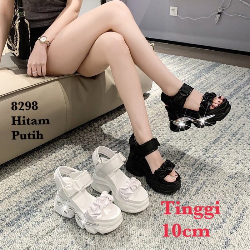 SANDAL WEDGES WANITA   FASHION KOREA 8298