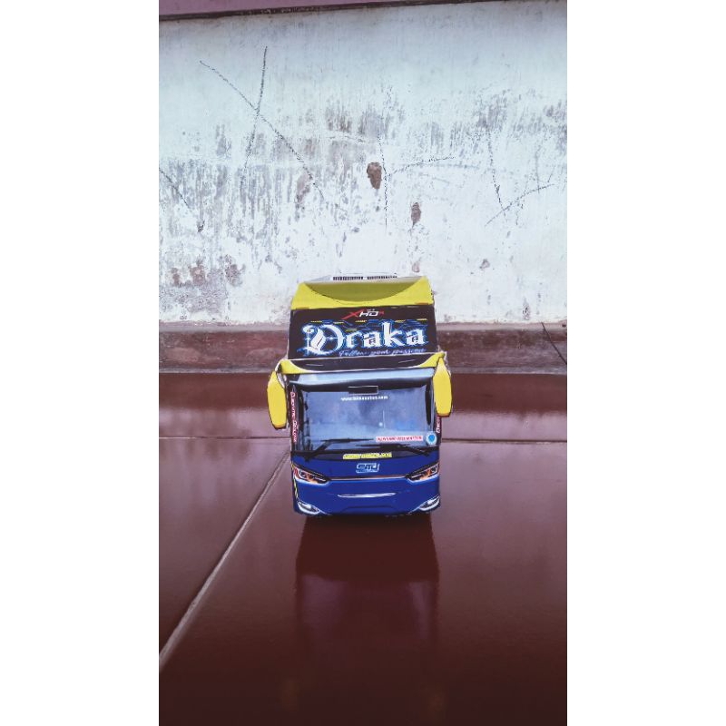 Miniatur Bus Telolet Sudiro Tunggal Jaya Draka Sam Teguh STJ Draka Artis Bus