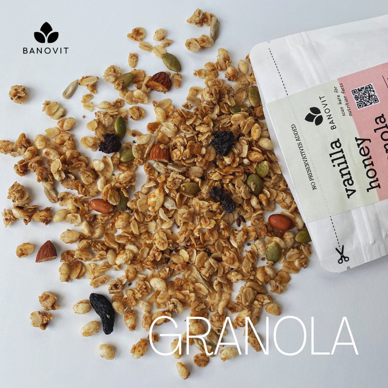 

BANOVIT Vanilla Honey Homemade Granola / sereal gandum - 120g