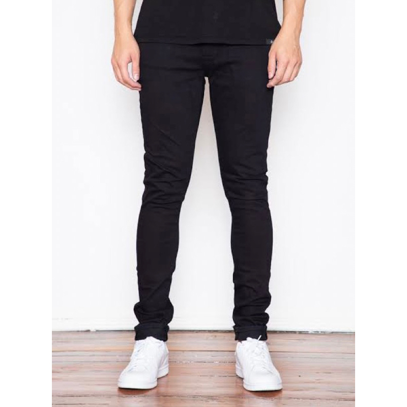 Nudie Jeans skinny lin black size 28 100% Original