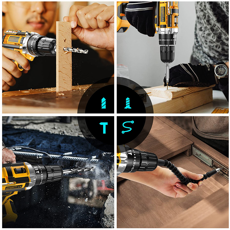 Bonkyo Mesin bor baterai impact drill bor listrik bor beton Multifunctional toolbox--B511 Pro