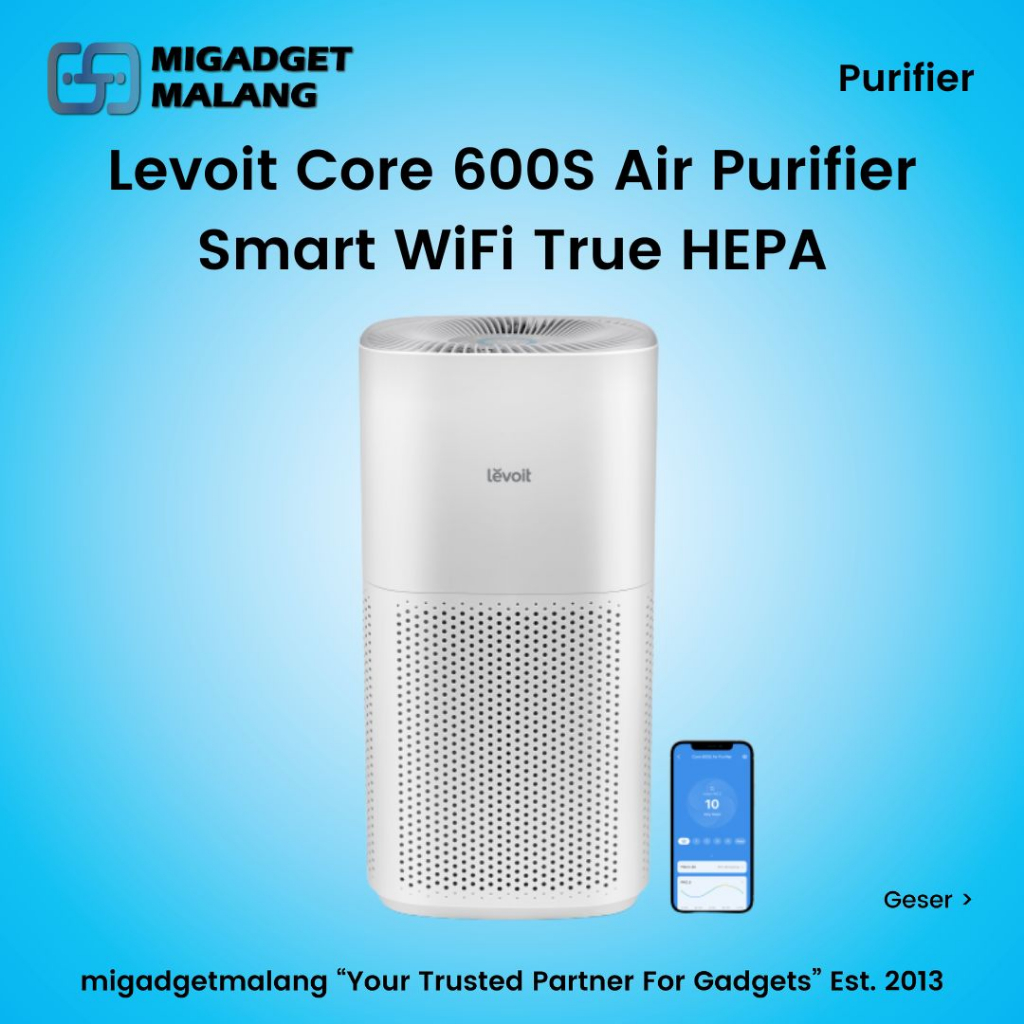 Levoit Core 600S Air Purifier Smart WiFi True HEPA Voice Control