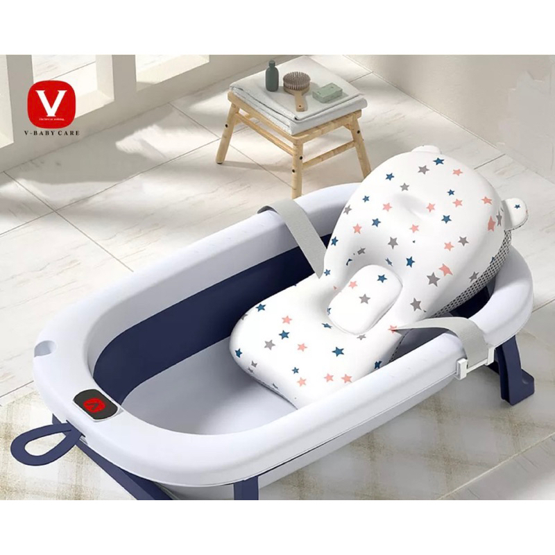 VBABY CARE Bak Mandi bayi / Bak Mandi lipat / Tempat Mandi Bayi / Baby Bathtub Dengan Matras
